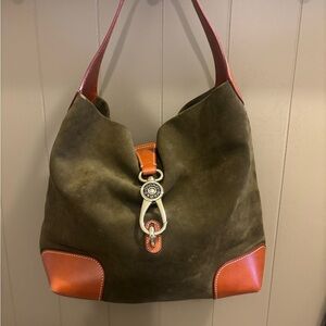 Dooney & Bourke Green and Orange Hobo Bag
